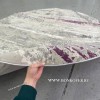 Круглый Ковер Для Гостиной Сиреневый С Серым Дизайн 30451