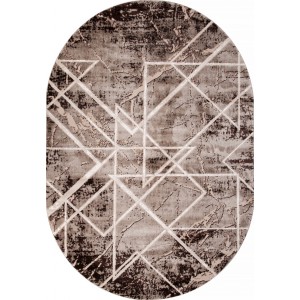 Ковер Armina 04035B DARK BROWN Овал